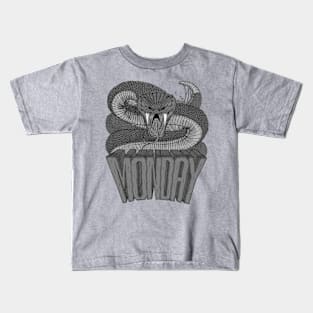 MONDAYPHOBIA Art 2 - Rattle Snake (Gloomy Edition) Kids T-Shirt